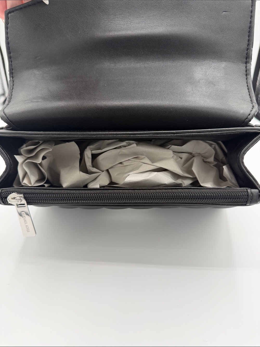 Michael Kors Black Quilted Crossbody Bag with Chain strap - Picture 8 of 11